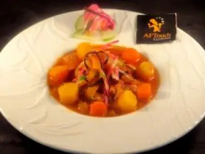 Recette Le Gras Double a l'orange et carottes des mielles