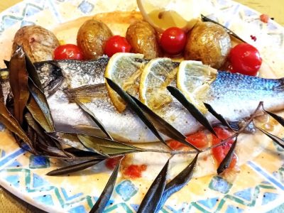 Recette Le loup de ligne a l'ombre de l'olivier