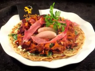 Recette Pescajounes aux girolles et jambon pays