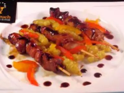 Recette Brochettes de pintade en mode yakitori
