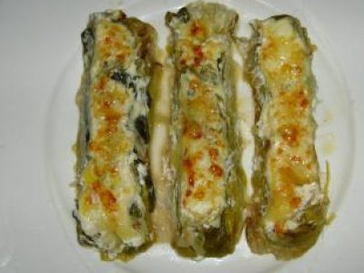 Recette Les canons de jeunes poireaux et saumon