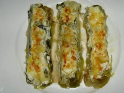 Recette Les canons de jeunes poireaux et saumon