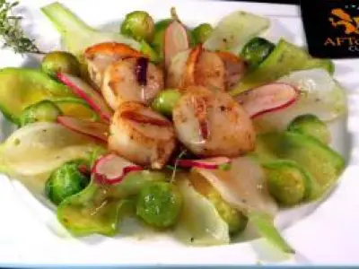 Recette Les coquilles St Jacques à la Printanière