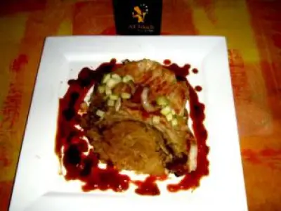 Recette Les cotes de porc confites et choucroute