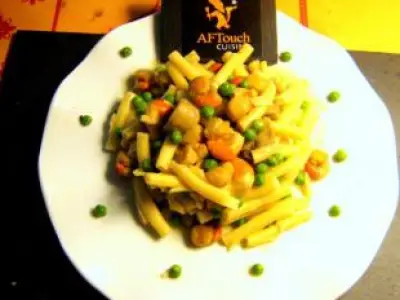 Recette Les macaronis gourmands aux pétoncles