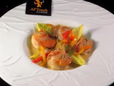 Recette Noix de St Jacques en crémeuse de Massalé