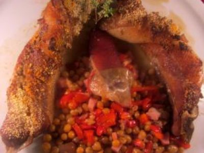 Recette Les queues de porc confites et grillées