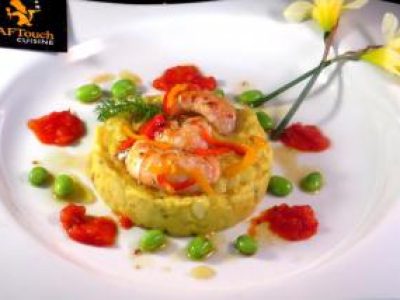 Recette Lieu jaune en brandade et langoustines roties