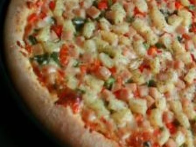 Recette Ma.. pizza hawaïenne à croûte épaisse
