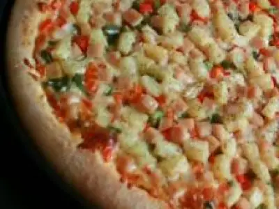 Recette Ma.. pizza hawaïenne à croûte épaisse