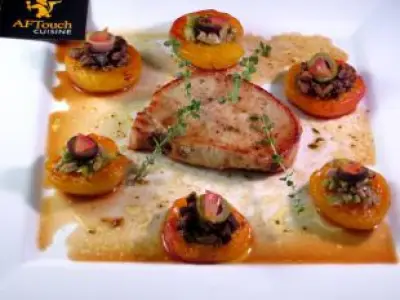 Recette Mignons de porc fermier et abricots rôtis