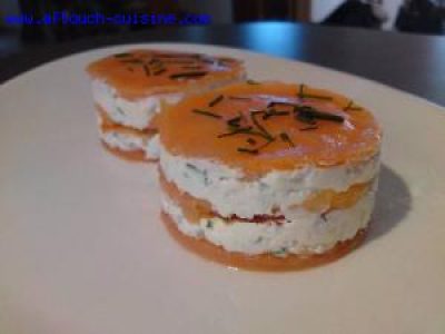 Recette Mille Feuilles de Saumon Fumé et Chèvre Frais