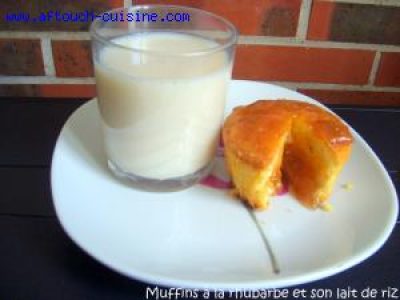 Recette Muffins à la rhubarbe et son lait de riz
