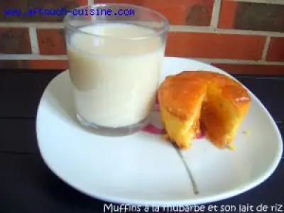 Recette Muffins à la rhubarbe et son lait de riz