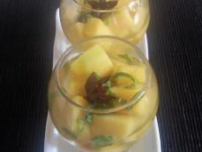 Recette Nage de mangue à la verveine