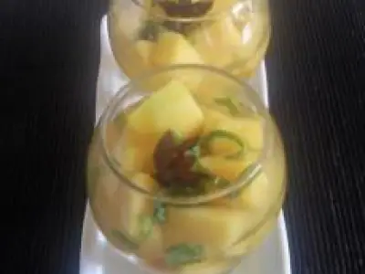 Recette Nage de mangue à la verveine