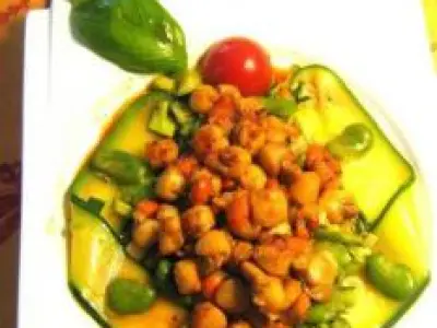 Recette Noix de pétoncles poêlées Printanière