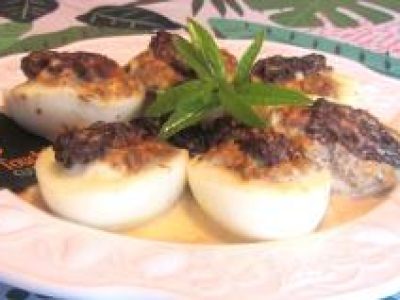 Recette Oeufs farcis aux morilles fraiches façon chimay