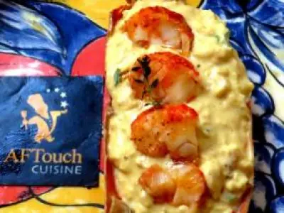 Recette Oeufs brouillés médaillons de homard breton