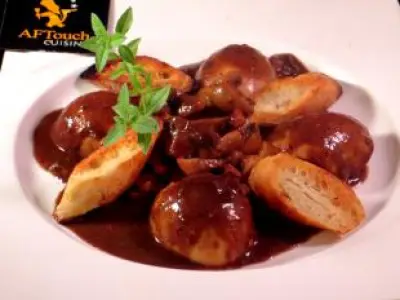 Recette Oeufs mollets traités à la vigneronne