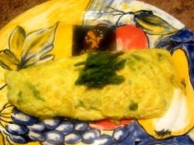 Recette Omelette d'or de marans et asperges sauvages