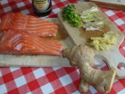Recette Pavés de saumon au gingembre