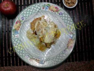 Recette Pommes aux miel noix fromage de chèvre