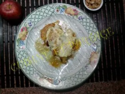 Recette Pommes aux miel noix fromage de chèvre