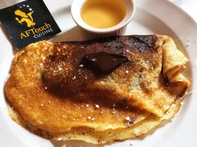 Recette Pannequet gourmand écrasé de bananes coing et cristaux de chocolat