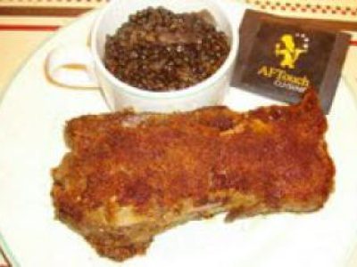 Recette Pied de porc en panure de noix