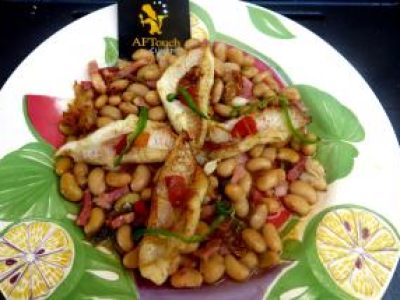 Recette Poêlée de filets de sole et mogettes du marais