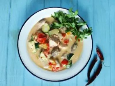 Recette Poisson à l'indienne curry coco