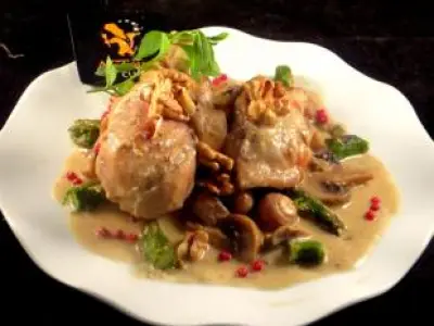 Recette Poulet de grain étuvé Roquefort et Sauternes