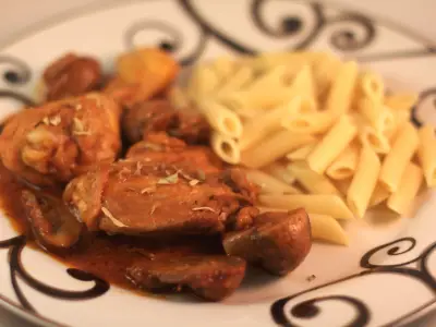 Recette Poulet sauté chasseur