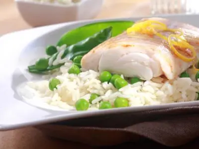 Recette Roti de lotte aux petits pois