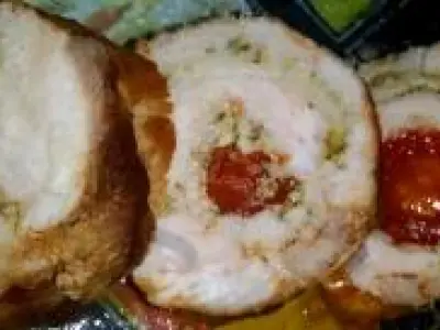 Recette Roulade de porc au pesto et tomates cerises