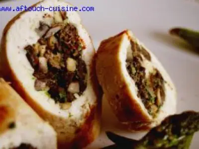 Recette Rouleaux de poulet et champignons
