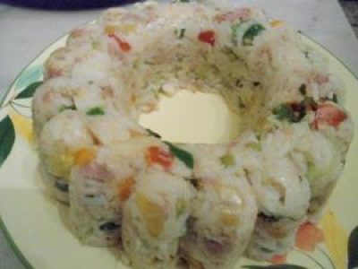 Recette Salade de riz crevettes et lÉgumes