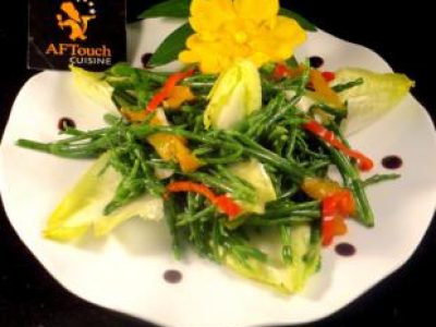 Recette Salade de salicornes endives et poivrons confits
