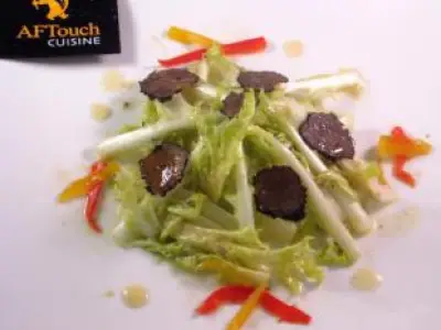 Recette Salade de Barbe de Capucin et truffes noires