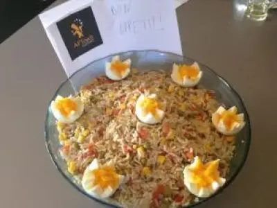 Recette Salade de riz jolie jolie