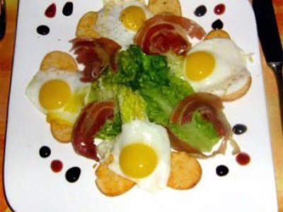 Recette Salade sucrine et oeufs de caille
