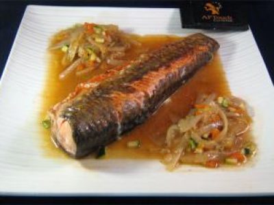 Recette Saumon de fontaine poêlé meunière