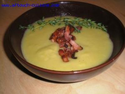Recette Soupe poireaux pommes de terre oignon et lardons