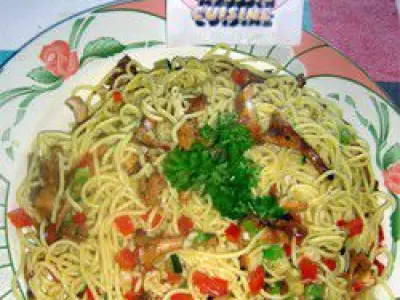 Recette Spaghettis aux girolles