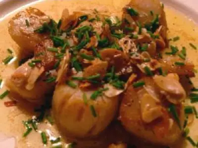 Recette St Jacques meunière aux amandes