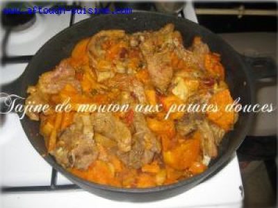 Recette Tajine d'agneau aux patates douces