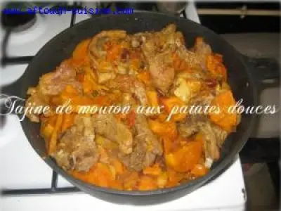 Recette Tajine d'agneau aux patates douces