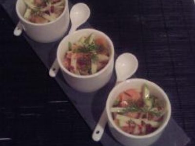 Recette Tartare de truite fumée à la pomme verte