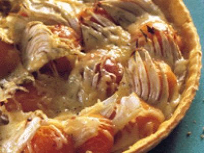 Recette Tarte à l'Emmental abricot et fenouil